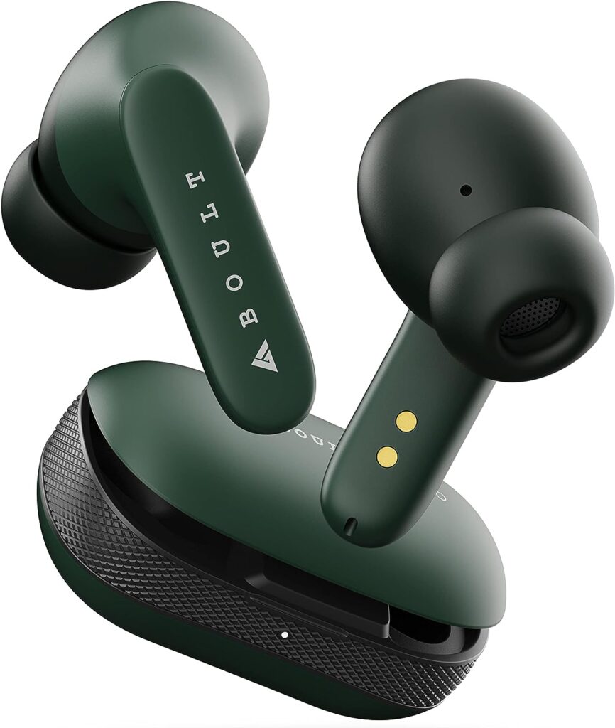 Boult Audio Z20 TWS Earbuds with 40H Playtime, Zen™ ENC Clear Calling Mic, Made in India, 10mm Rich Bass Drivers, Type-C Fast Charge, IPX5, Touch Controls, Voice Assistant, BT 5.3 Ear Buds (Green)