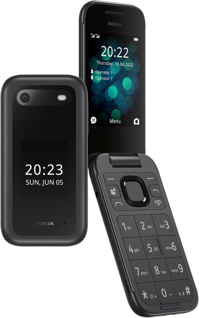 Nokia 2660 Flip 4G Volte keypad Phone with Dual SIM, Dual Screen, inbuilt MP3 Player Wireless FM Radio | Black