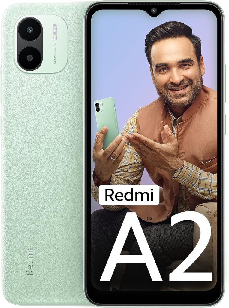 Redmi A2 (Sea Green, 2GB RAM, 32GB Storage) | Powerful Octa Core G36 Processor | Upto 7GB RAM | Large 16.5 cm HD+ Display with Massive 5000mAh Battery | 2 Years Warranty [Limited time Offer]