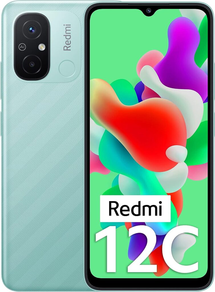 Redmi 12C (Mint Green, 4GB RAM, 128GB Storage)